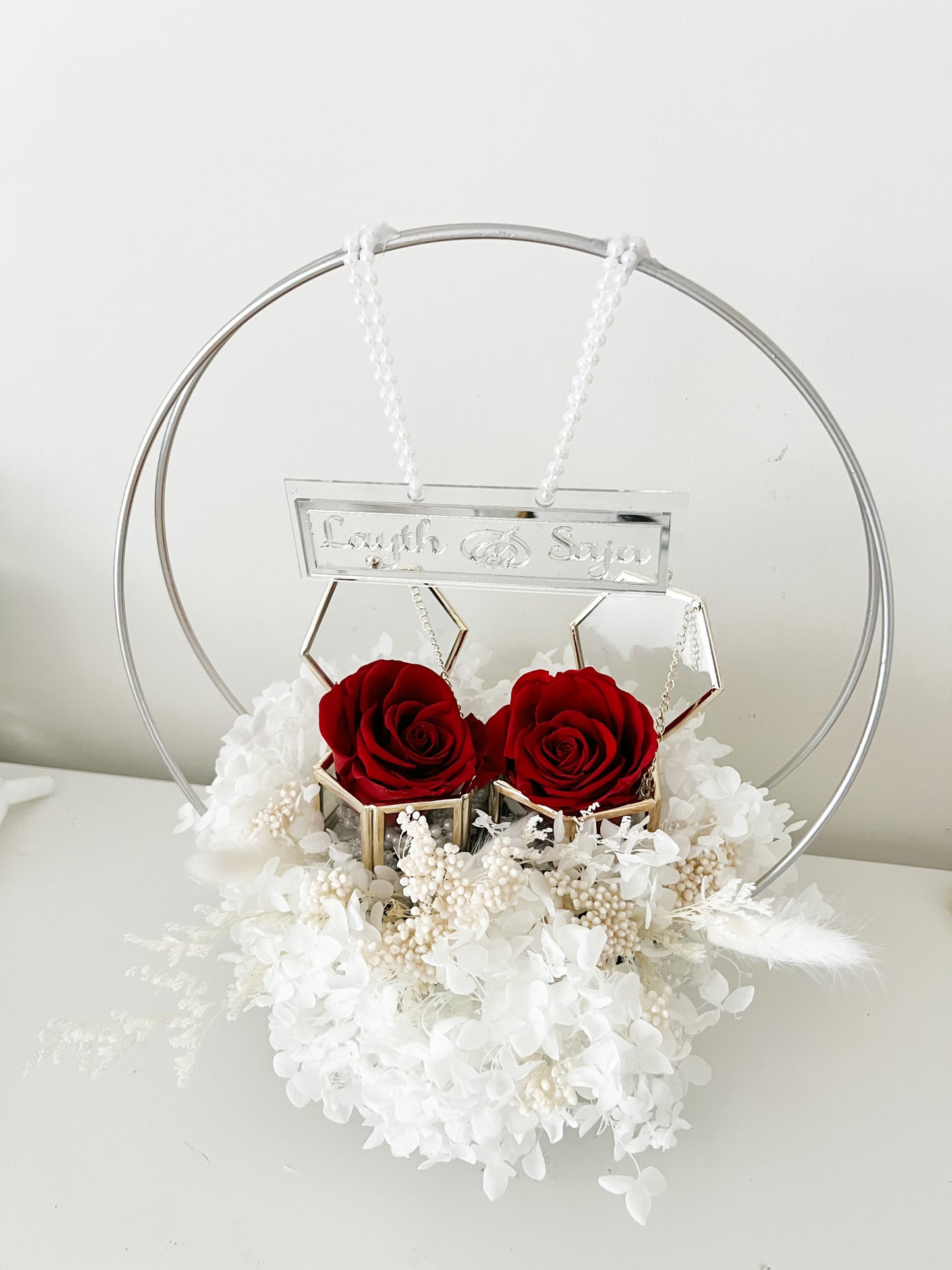 Silver Bespoke Dried Flower Ring Holder