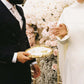 Ivory Vintage Velvet Ring Tray