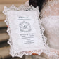 Vintage Lace Embellished Wedding Display Invitation
