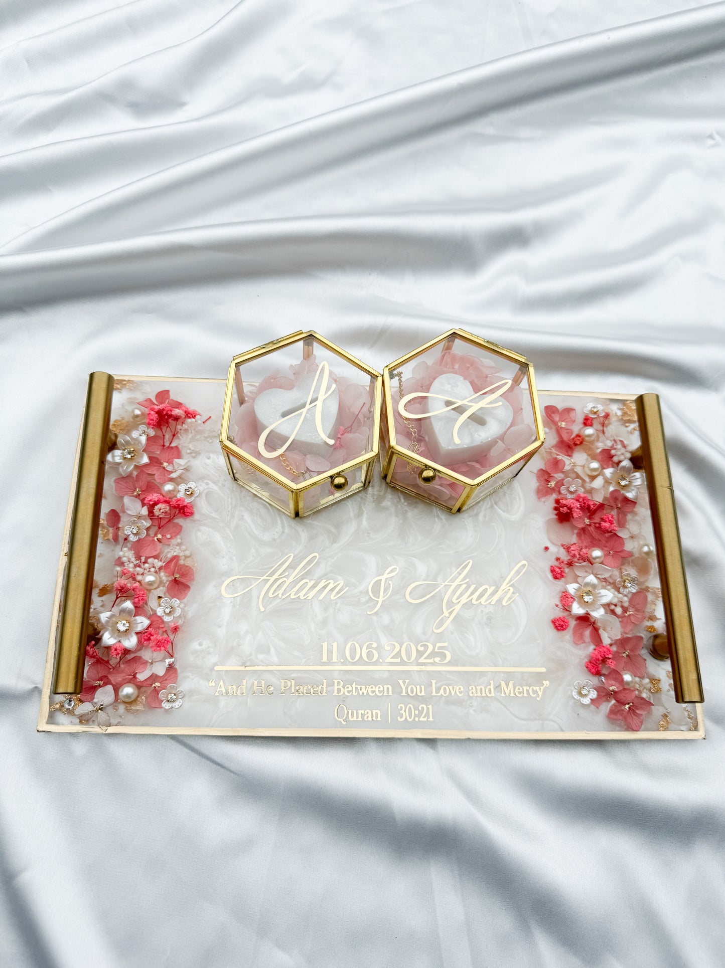 WM RESIN RING TRAY - STYLE 7 PINK