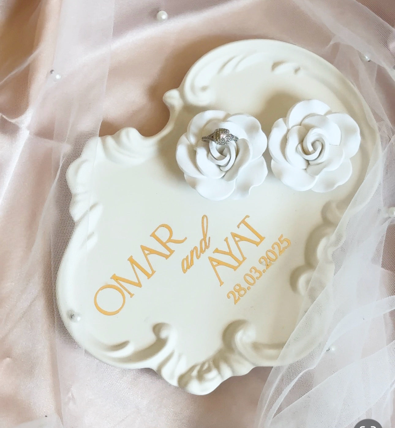 Vintage Rose Ring Tray