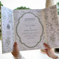 WM GREEN FLORAL NIKKAH / KK GATEFOLD BOOKLET (Copy)