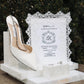 Vintage Lace Embellished Wedding Display Invitation