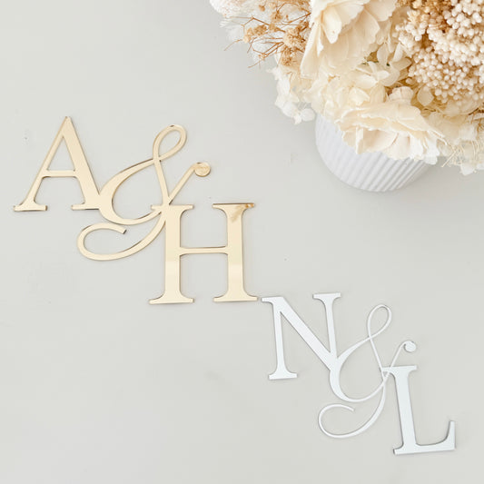 Fancy Initial Cake Topper/ Charm