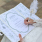 WM GREEN FLORAL NIKKAH / KK GATEFOLD BOOKLET (Copy)