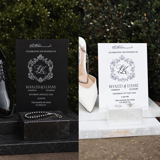 His and Hers Wedding Display Invitation