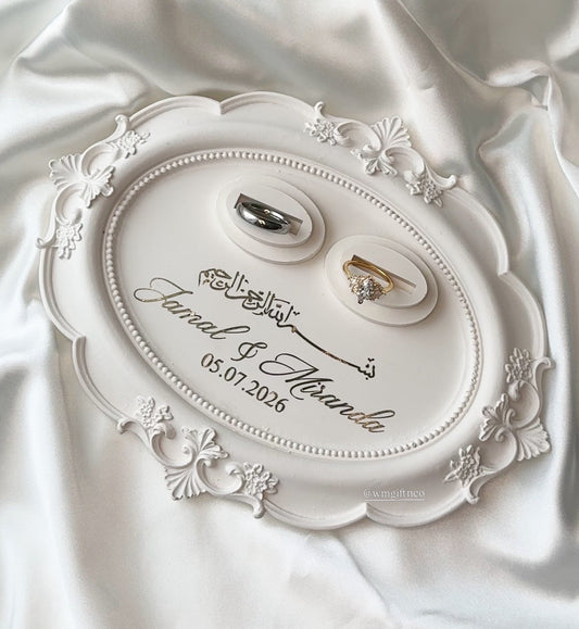 Stone Oval Vintage Ring Tray