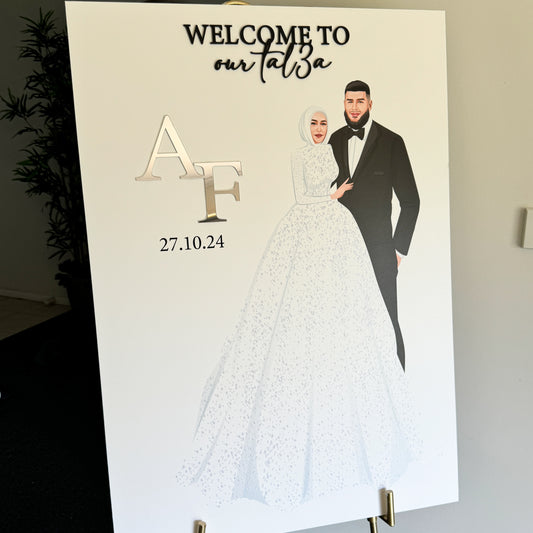 Custom Illustrated Welcome Sign