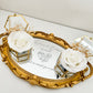 Regal Floral Ring Tray (Gold) / engagement, nikkah, wedding tray