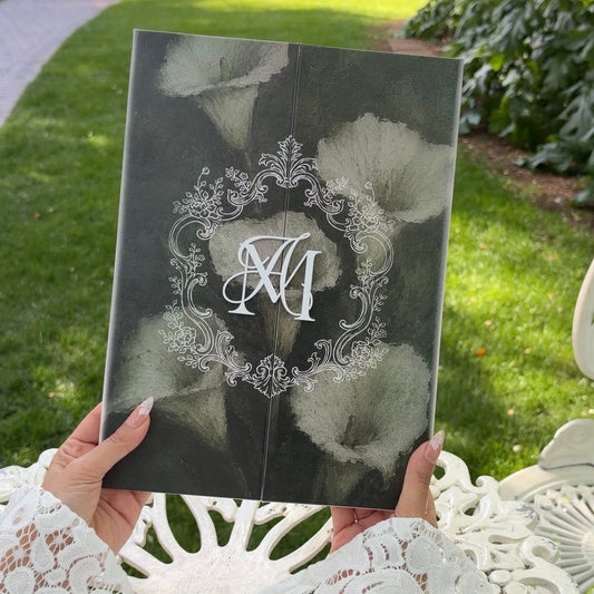 WM VINTAGE CALLA LILY NIKKAH / KK GATEFOLD BOOKLET