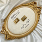 Ivory Vintage Velvet Ring Tray