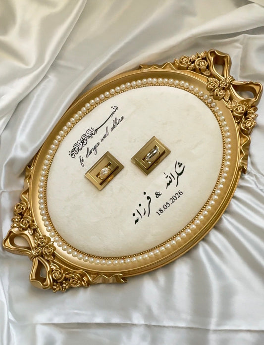 Vintage Velvet Ring Tray