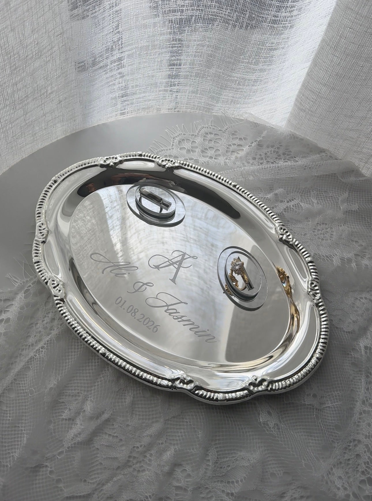 Silver Minimalistic Vintage Ring Tray