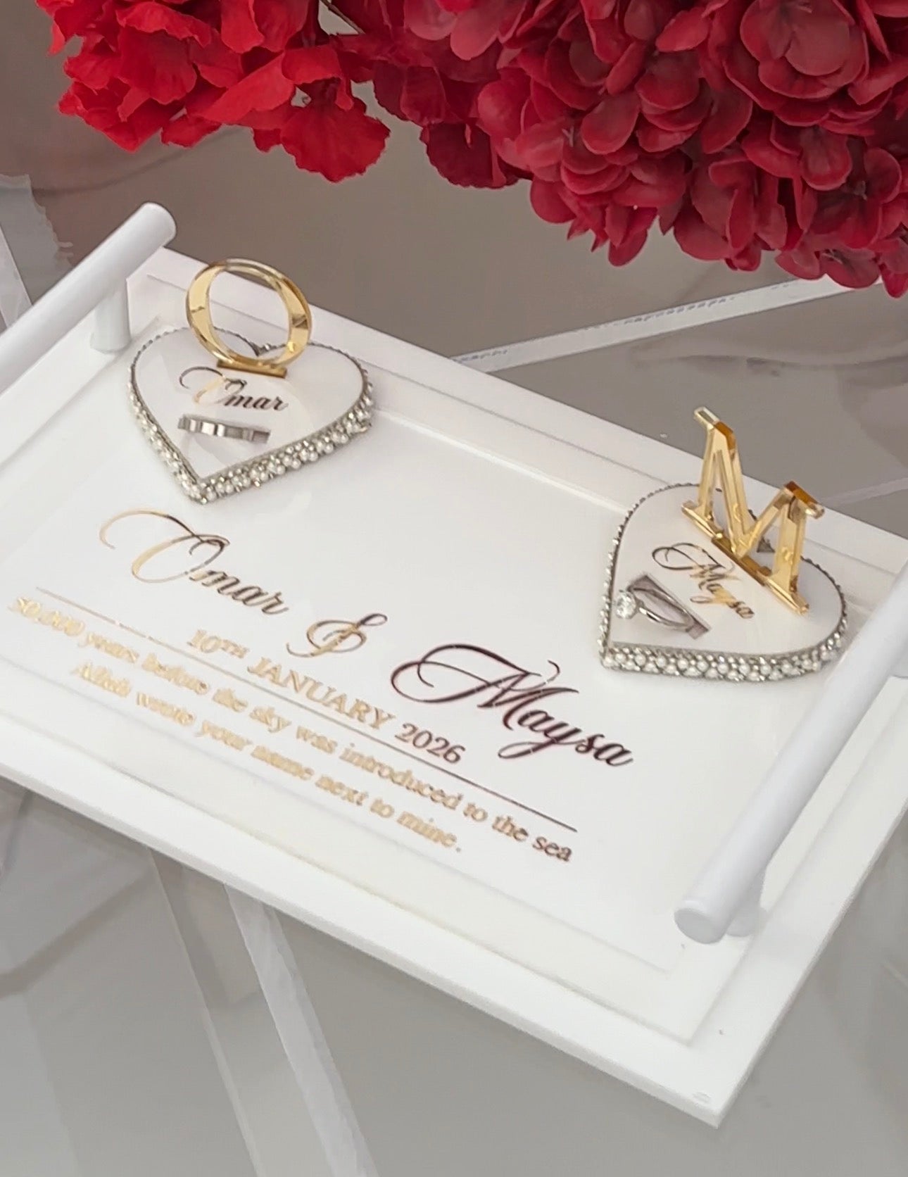 All White Minimalist Ring tray