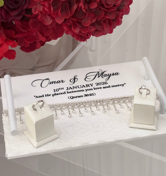 Lace Embellished Ring tray