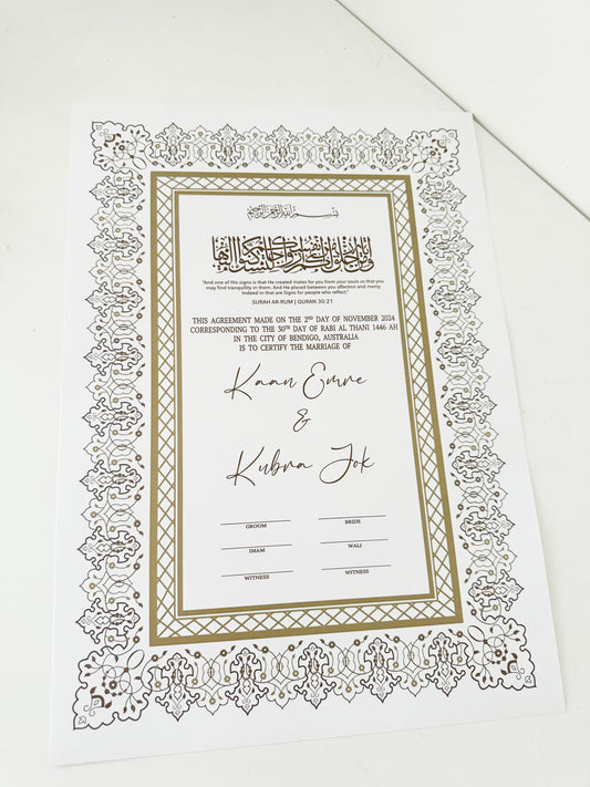 Nikkah Certificate - Style 11