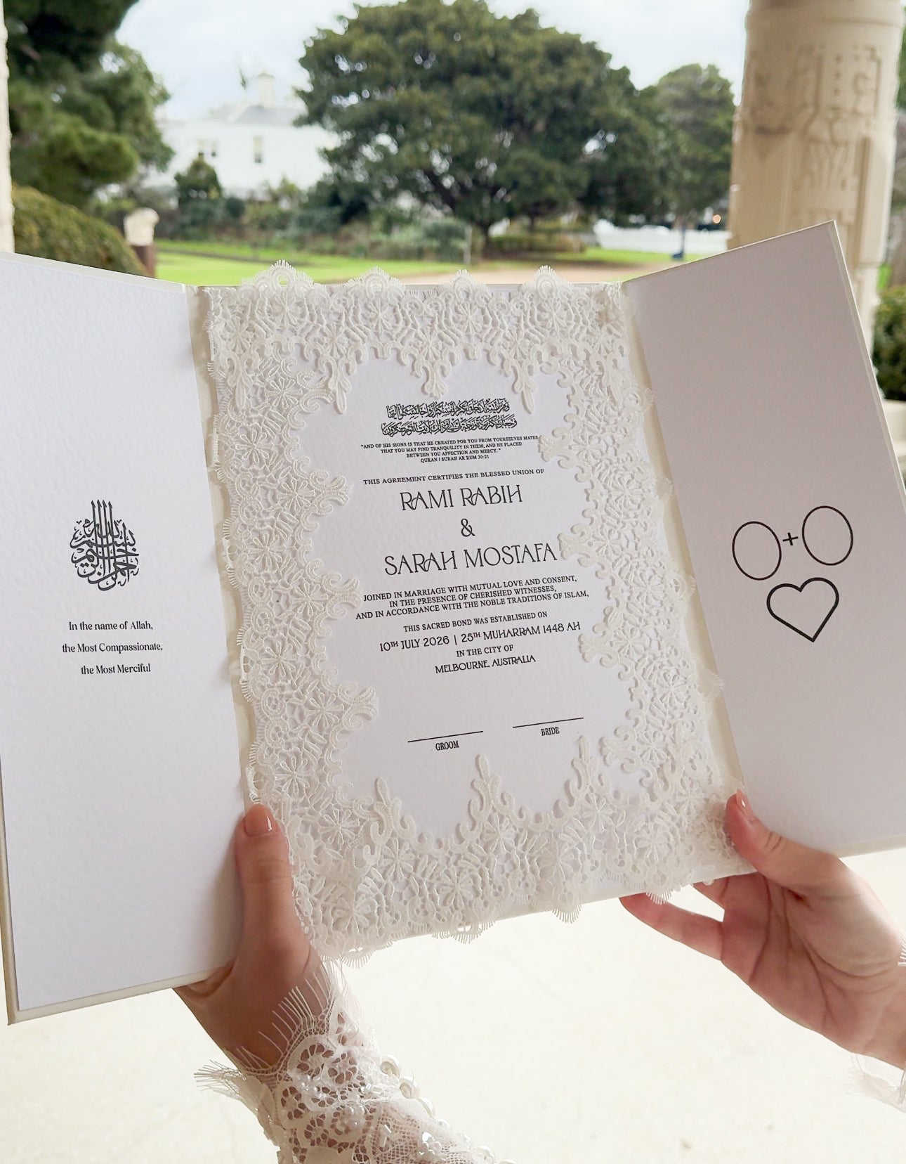 WM VINTAGE LACE NIKKAH / KK GATEFOLD BOOKLET