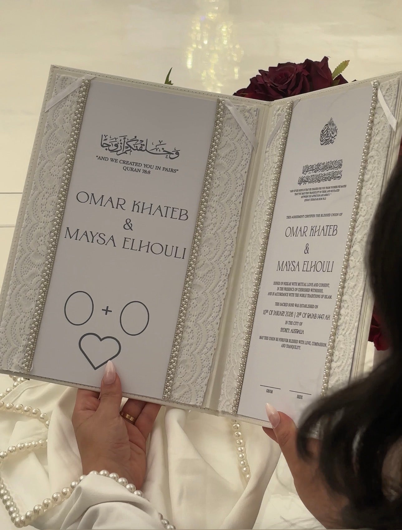 WM Nikkah Booklet  STYLE  4 - LACE Embellished