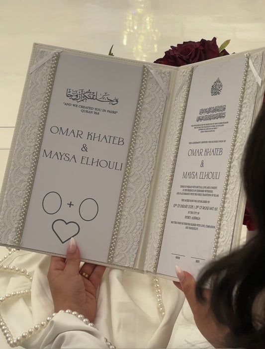 WM Nikkah Booklet  STYLE  4 - LACE Embellished