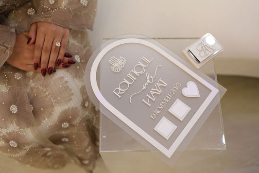 STYLE 2 - Islamic Thumb Print Frame / Fingerprint Plaque