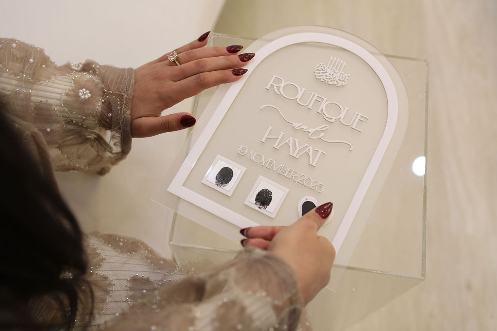 STYLE 2 - Islamic Thumb Print Frame / Fingerprint Plaque