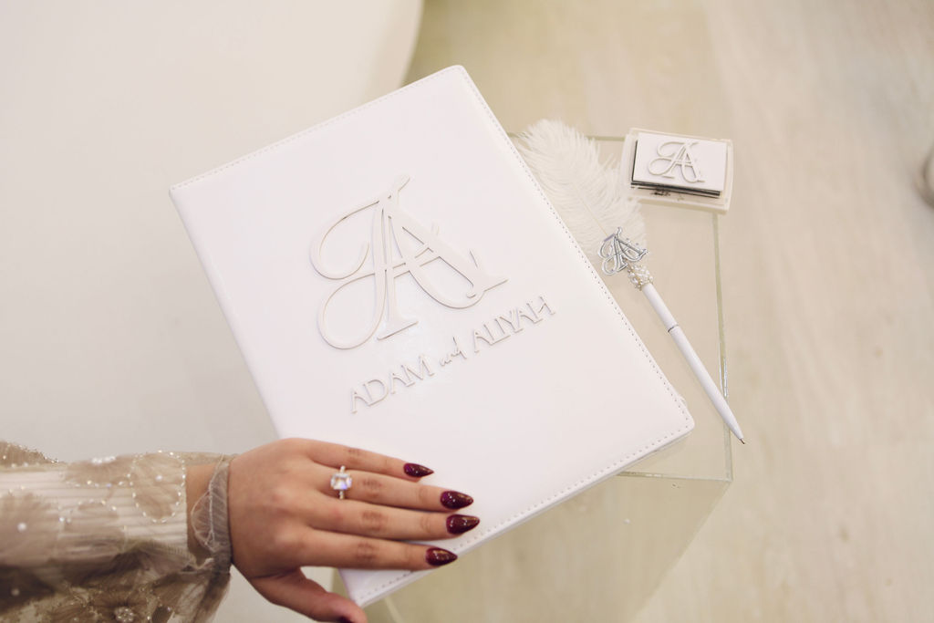 WM Nikkah Booklet  STYLE  3 - MINIMALISTIC thumb print fingerprint book certificate