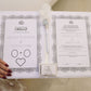 WM Nikkah Booklet  STYLE  3 - MINIMALISTIC thumb print fingerprint book certificate