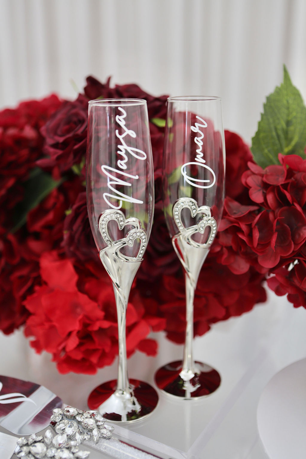 Personalised Cake Cutting Set with 2x Flutes