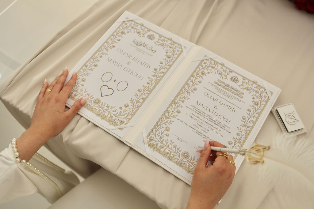 WM Nikkah Booklet  STYLE  4 - Pearl Embellished