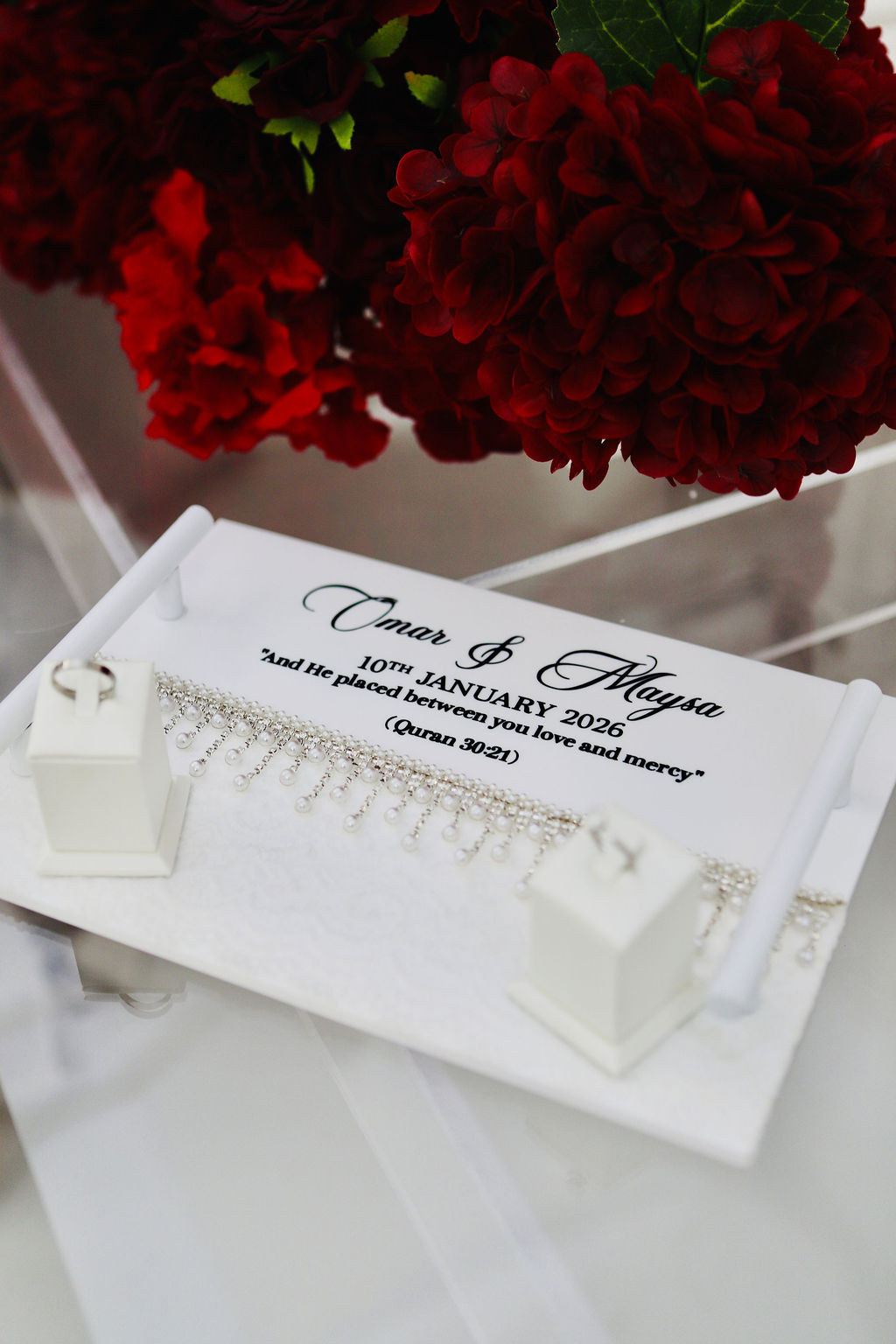 Lace Embellished Ring tray
