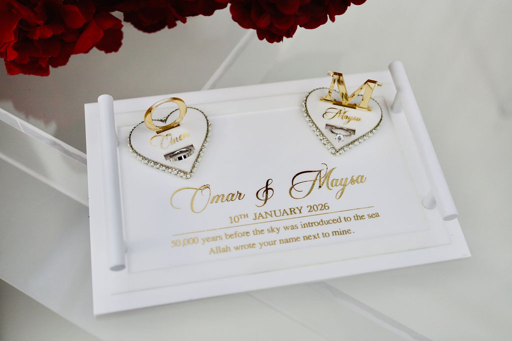 All White Mimalistic Ring tray