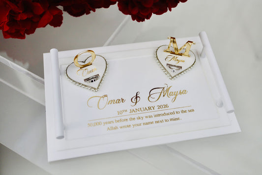 All White Mimalistic Ring tray