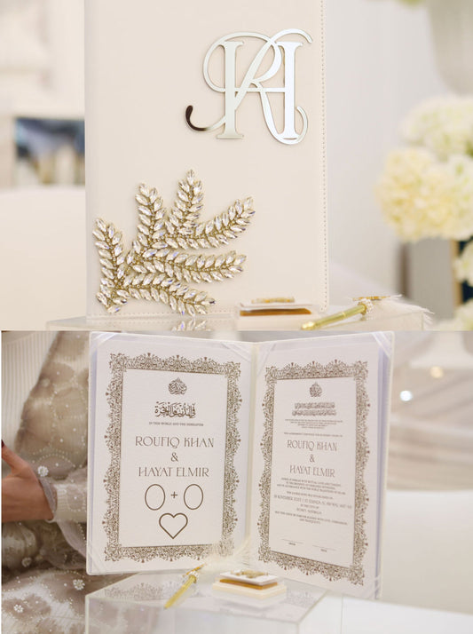 WM Nikkah Booklet  STYLE  2 - thumb print fingerprint book certificate