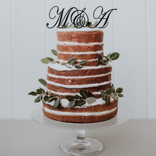 Initials Cake Topper