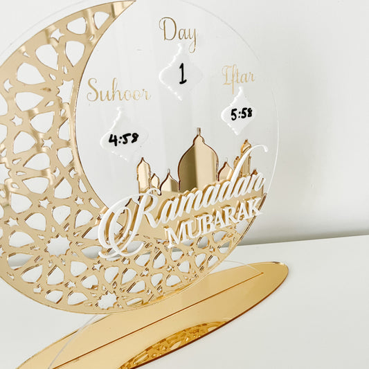 RAMADAN DAY & TIMING FREESTANDING PLAQUE