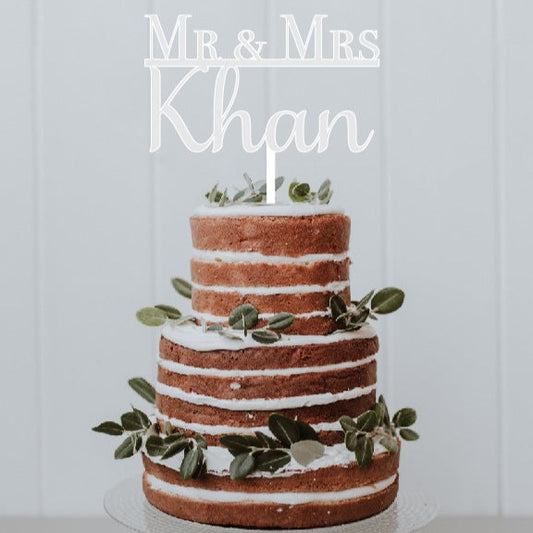 Mr & Mrs Cake Topper